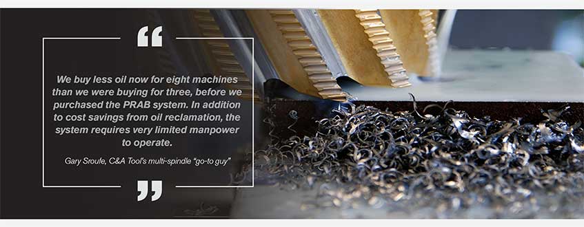 Case Study: C&A Tool Increases Profitability and Improves Housekeeping with Chip Processing and Fluid Filtration Systems | Prab.com Case Study: C&A Tool Increases Profitability and Improves Housekeeping with Chip Processing and Fluid Filtration Systems | Prab.com