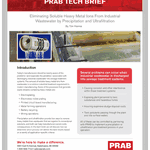 PRAB wastewater treatment product brochure cover WWT2045