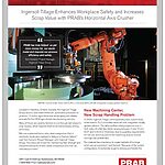 PRAB chip processing brochure cover for metal scrap recycling systems