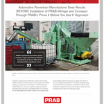 PRAB chip processing brochure cover for automated scrap handling systems