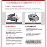 PRAB product brochure cover for metal chip conveyors