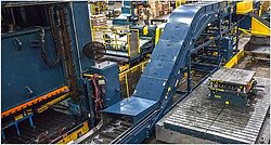 Custom-engineered 6-inch Pitch-Traversing Steel Belt Conveyor Installation