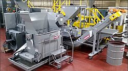 PRAB maintains a complete metal chip processing system in our lab, including a Dualpak Briquetter