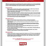 PRAB product brochure cover for metal scrap conveyors