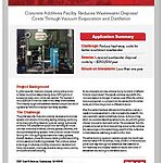 PRAB application review for concrete additives wastewater cost reduction