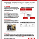 PRAB vacuum evaporator treating acid pickling bath wastewater at production facility