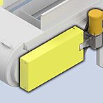 Automatic take-up belt tightener for metal scrap conveyors