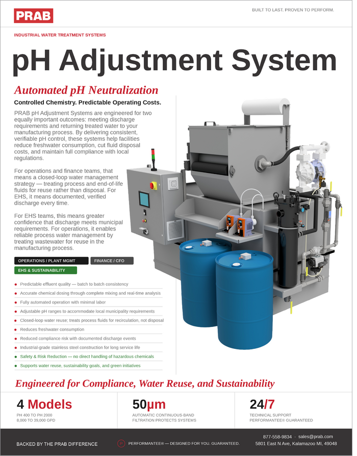 pH Adjustment System Product Brochure: PRAB pH Adjustment System
