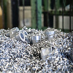 Industrial manufacturing facility with metalworking and processing equipment