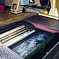 PRAB scrap conveyor system transporting metal chips in manufacturing operation