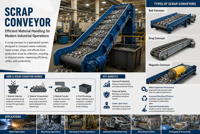 There's a PRAB Metal Scrap Conveyor for all of your Metalworking Needs. | A Complete Guide to Efficient Material Handling in Modern Industrial Operations