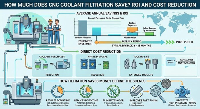 Current image: Coolant Filtration Save? ROI and Cost Reduction in Metalworking OperationsHow Much Does  Coolant Filtration Save? ROI and Cost Reduction in Metalworking Operations