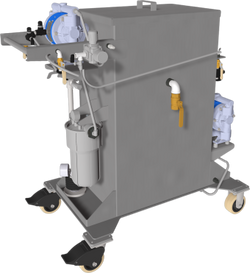 mobile coolant recycler, tramp oil separator, portable tramp oil separator, portable coolant recycling unit, mobile coolant recycling system, MCR2, MCR5 Mobile Coolant Recycling Systems, Guardian Coolant Recycling | PRAB